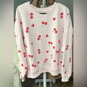 Grayson Threads Pink Cherry and Heart Sweater